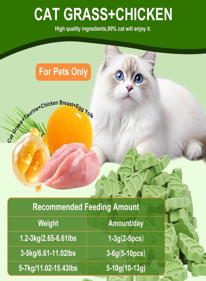 SuPruida 140g Cat Grass Treats for Indoor Cats, Natural Freeze Dried Cat Grass Teething Sticks, Hairball Treatment for Cats, Edible Kitty Chew Toy Snack for Teething Hairball Removal - Image 2